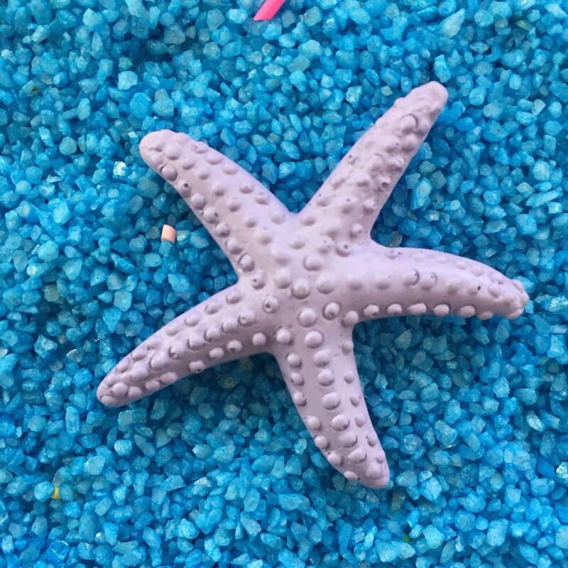 Ornamen Dekorasi Plastik Bintang Laut, Hiasan Dinding Akuarium Dekorasi Desktop Bintang Laut Buatan Realistis Resin Warna-warni Simulasi Mini