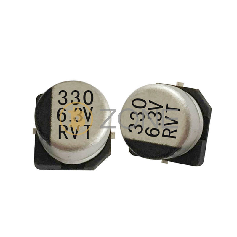New Black High Voltage Aluminum Smd Electrolytic Capacitors 6.3V 330UF For Mining Machine Control Board Power Supply Repair