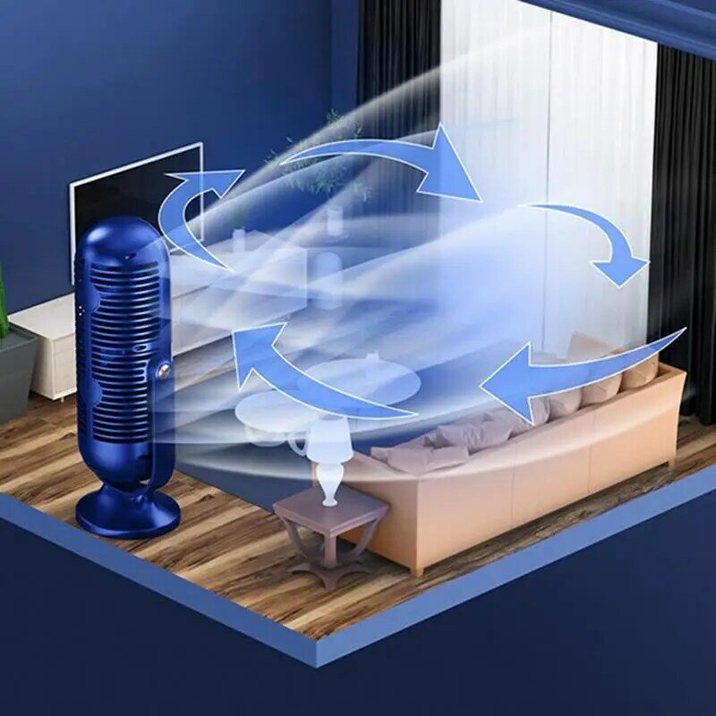 Tabletop Electric Summer Fan 5 Wind Speeds Air Cooling Tower Fans Bedroom Cooling Fan USB Rechargeable Small Fan For Bedroom