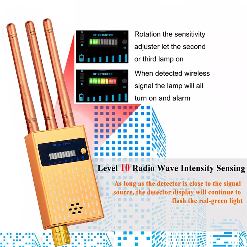 Multifunktions-HF-Signal detektor Bug GSM 4G 5G alle Signaler kennung Blocker GPS Tracker Anti-Spion-Gadgets versteckte Kamera Scanner