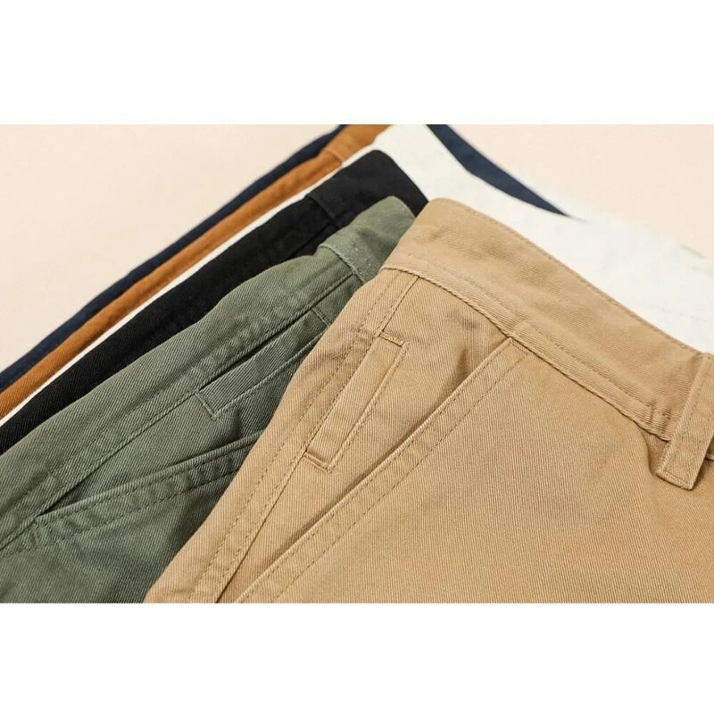 SIMWOOD 2023 Spring Winter New Regular Fit Straight Pants Men 100% CottonTwill Enzyme Wash TrousersClassic Chinos SJ170995