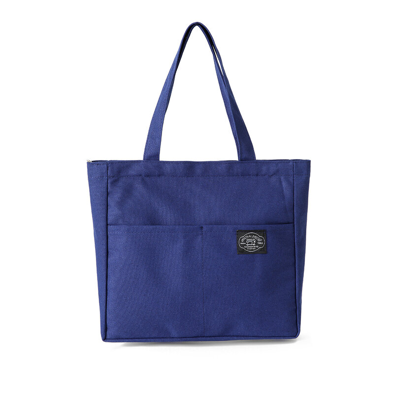 Nowość w damskiej torbie płóciennej jednokolorowa designerska torebka na co dzień torba na ramię o dużej pojemności bawełna wielokrotnego użytku na zakupy torba plażowa