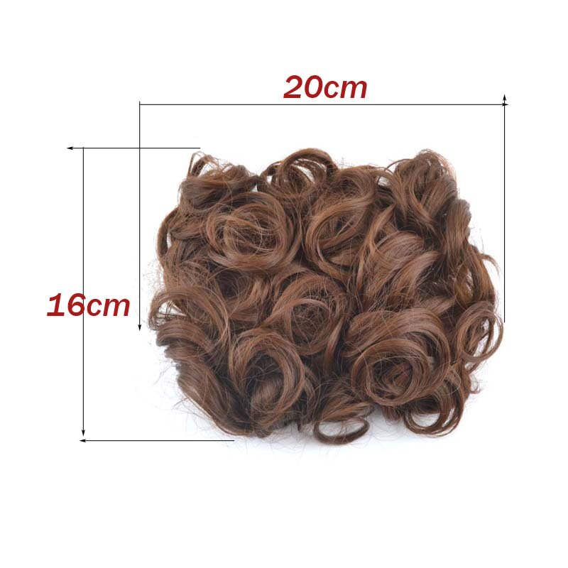 Zolin Sythetic Curly Messy Hair Bun Pad Clip on Chignon Hair Extension Wedding Hairpiece For Woman