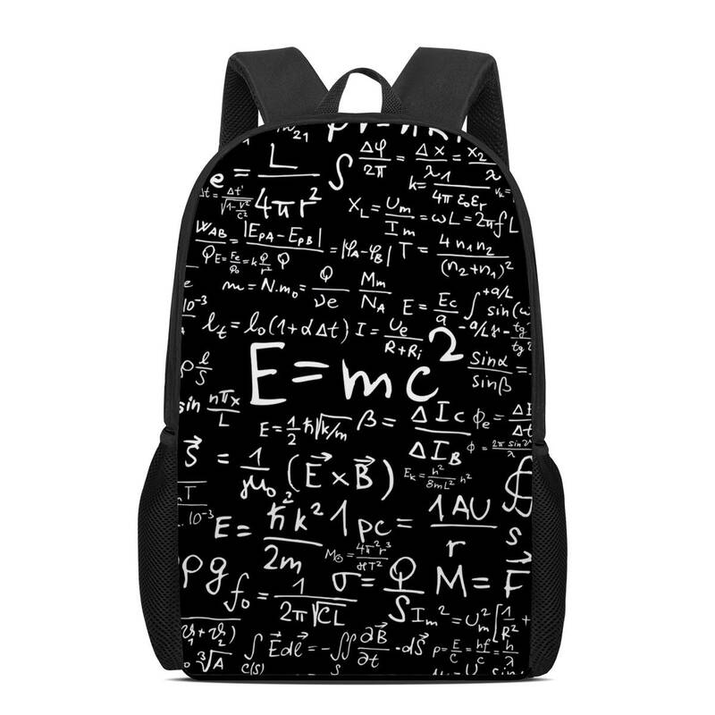 수학 수식 패턴 백팩 여아 남아 학생 학교 가방, 경량 책 가방, 노트북 가방, 십대 데일리 캐주얼 백팩