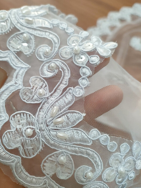 RealShot-حجاب زفاف مصنوع يدويًا من الدانتيل النقي ، حجاب كاتدرائية مطرز ، اكسسوارات الزفاف ، زفاف طويل ، 3m ، 4m ، 5m