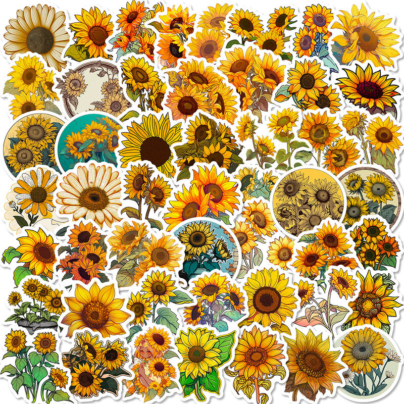 Pegatinas de dibujos animados para niños, calcomanías decorativas de 10/30/50 piezas, You Are My Sunshine, Sunflower, para ordenador portátil, teléfono, Maleta, Coche
