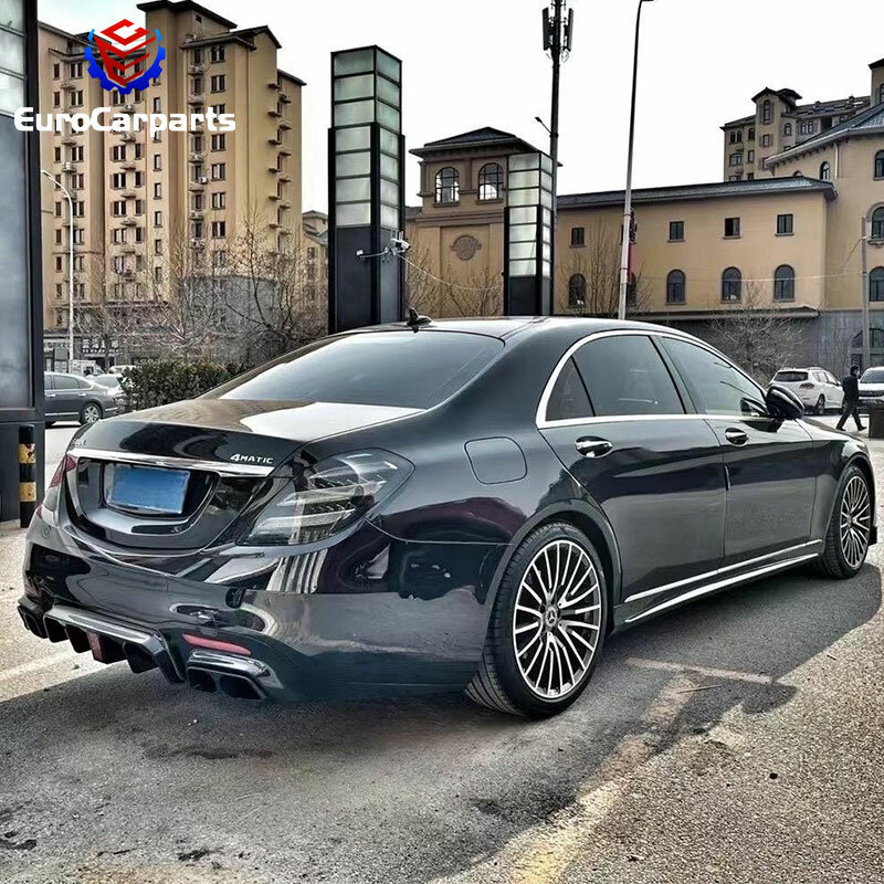 2014-20y S class W222 upgrade to S63 S65 TI B700 KO car body kit bumpers auto parts without headlights full set for Mercedes
