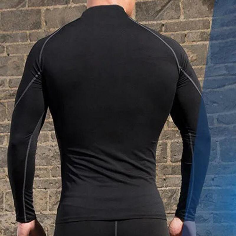 Men Long Sleeve Workout Top Stylish Men's Compression Tops for Gym Workouts Sports Quick Dry Trendy Comfortable Fitness for Men
