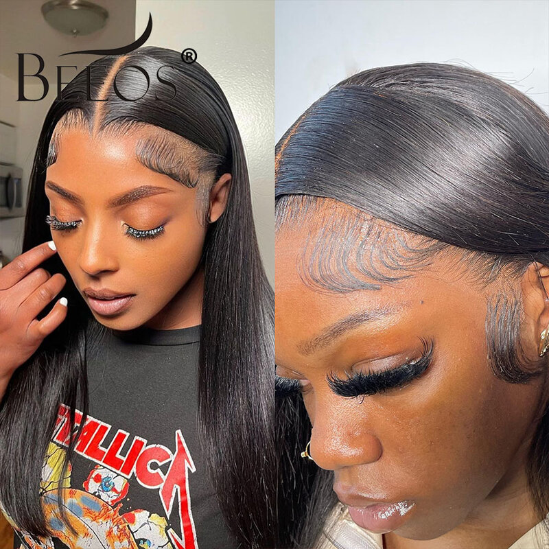 BEEOS Glueless Tiny knots 13x6 hd lace frontal wig Bleached Bye Bye Knots Human Hair Lace Frontal Wig Ready To Go 5x5 Full 13x4