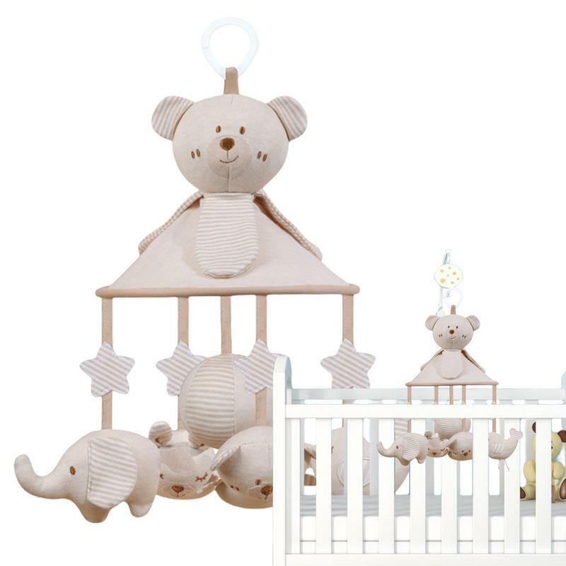 Musical Crib Mobile Rattles Stroller Crib Hanging Toy Crib Mobile Spinner With Soothing Lullaby Cute Animals Nursery Mobile