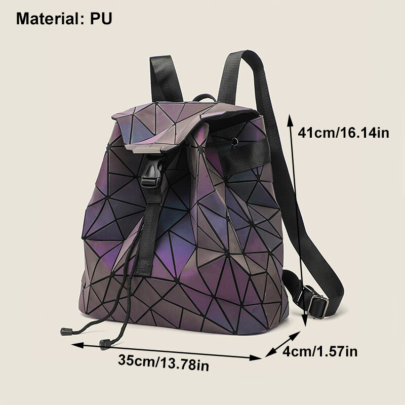 JIOMAY mochila de moda con personalidad para mujer, bolso de lujo de diseñador, gran capacidad, mochila geométrica, mochila de viaje con textura de alta gama