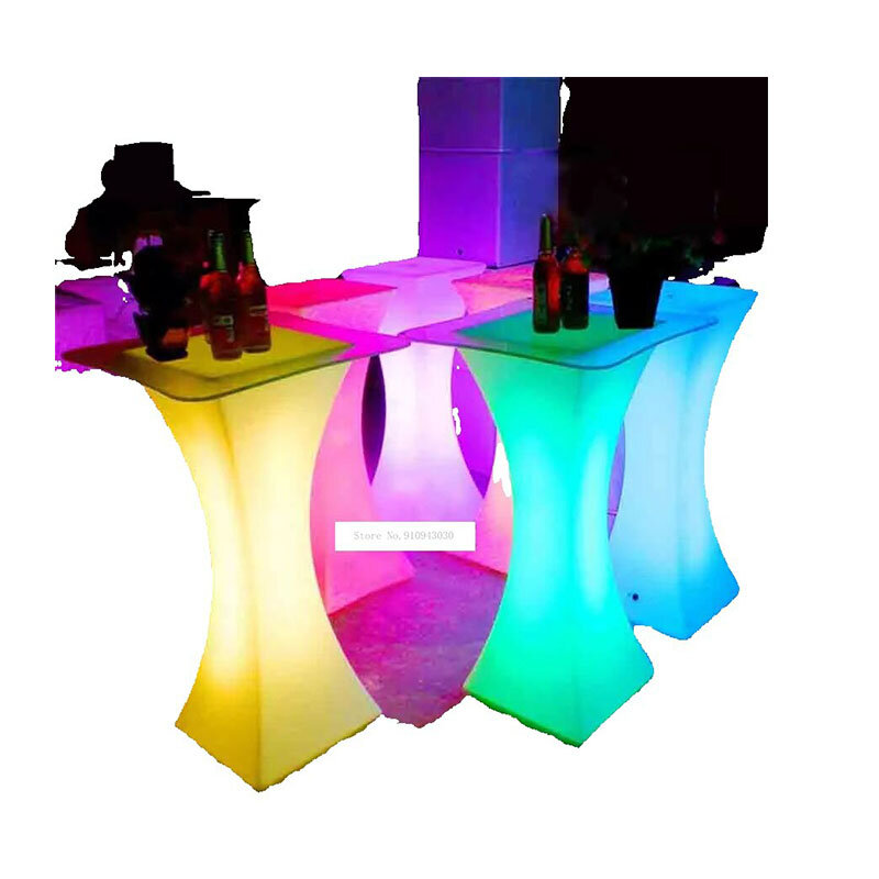 XC-018 Europäischen LED Licht Bar Tisch Wiederaufladbare Led Illuminated Tisch Wasserdichte Beleuchteten Up Kaffee Tisch Bar kTV Partei Versorgung