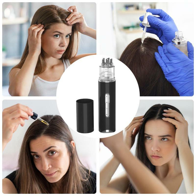 Aplikator minyak kulit kepala sisir rambut kulit kepala multifungsi kapasitas besar pemijat kulit kepala fleksibel aplikator minyak rambut