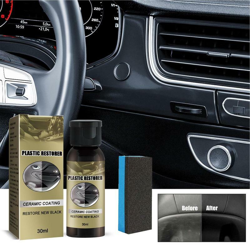 Car Leather Cleaner 30ml Exterior Care Products Car Refurbishment Cleaning Agent With Sponge Exterior Care Products Car Cleaning