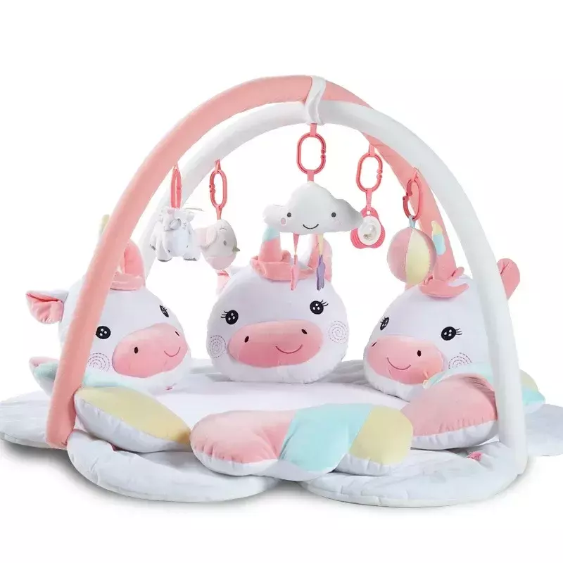 Cartoon Unicorn Plush Baby Playmat, Gym Rugs, Crawling Mat, Carpet Toys for Toddler Boys, Piano, Piano, Música, Bonecas