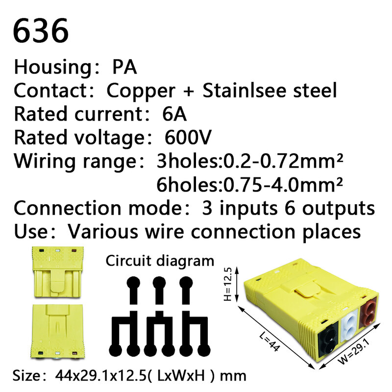 Mini conectores de Cable rápido, Conector de cableado de empalme de resorte de Conductor compacto Universal, bloque de terminales de empuje 601 412