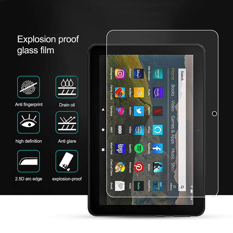3Pcs HD Anti Scratch Gehärtetem Glas Screen Protector Für Amazon Kindle Feuer HD 8 2020 2022 Neue Tablet Bildschirm protector