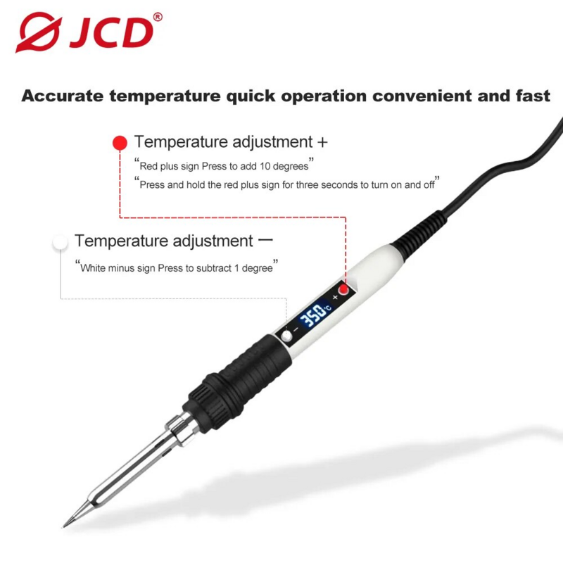 JCD 80W паяльник губка профессиональный жестяной электрический хлеб регулируемая температура 110V 220V бессвинцовый инструмент для ремонта сварки