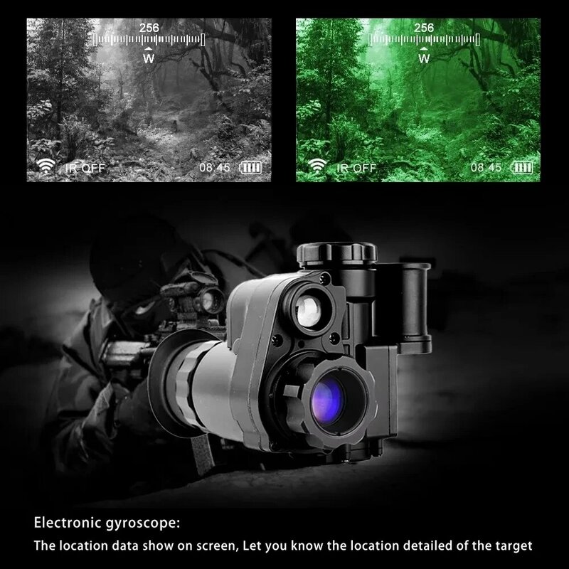 NVG10 HD IR Head-Mounted Night Vision Goggles 1-6X Black & White  Imaging Helmet Digital Viewer Monocular for Tactical Hunting