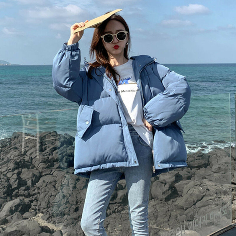 Optics-Doudoune courte pour femme, veste en coton, manteau d'hiver coréen, grande taille, 2023