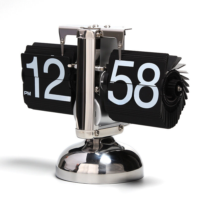레트로 디지털 플립 다운 시계, 배터리 전원 내장 기어 작동 시계, 가정 및 사무실 장식, 플립 데스크 테이블 시계