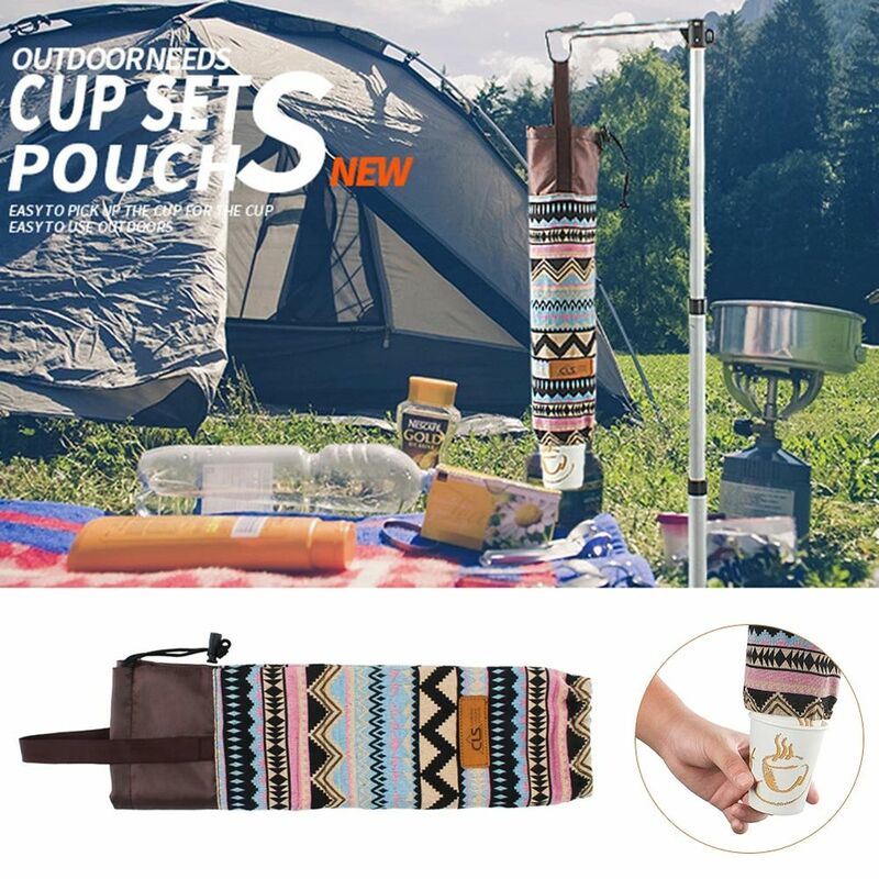 Accessories Disposable Paper Cups Outdoor Camping Cup Organizer Paper Cup Holder Paper Cup Storage Bag Hanging Bag Storage Bag