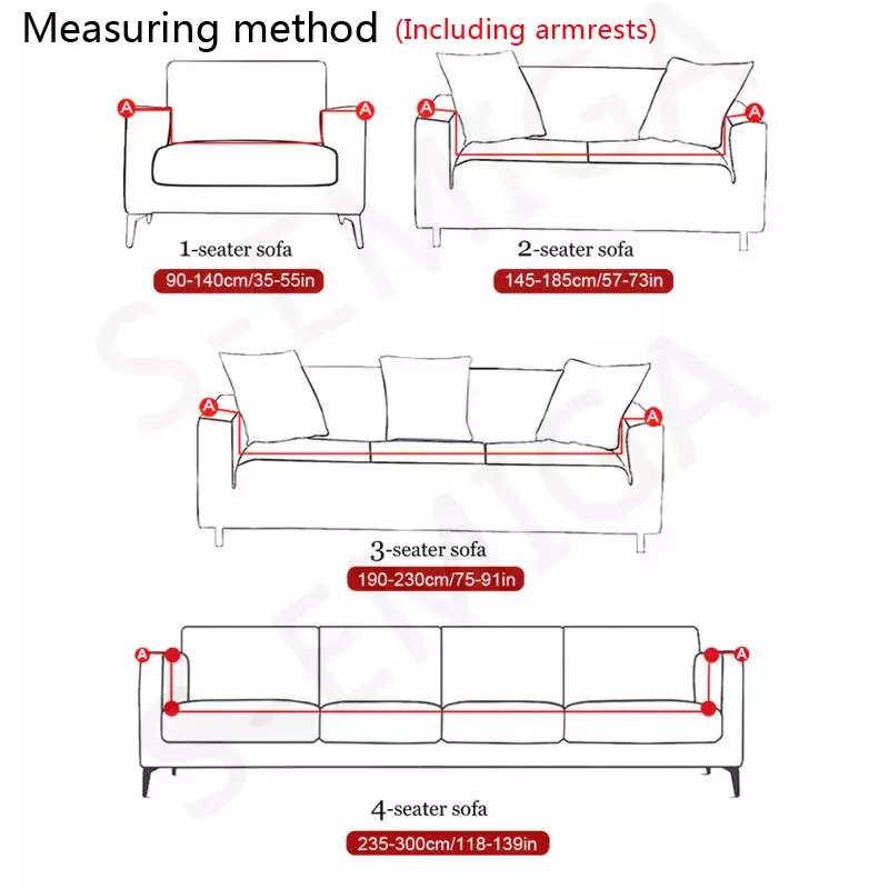 Stretch Sofa Cover Slipcovers Elastic All-inclusive Couch Case for Different Shape Sofa Loveseat Chair L-Style Sofa Case