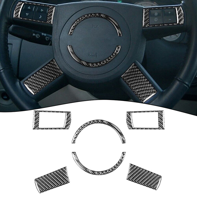 Durable Steering Wheel Cover Anti-corrosion Carbon Fiber Easy To Install Fading Protection For Chrysler 300 2005-2007