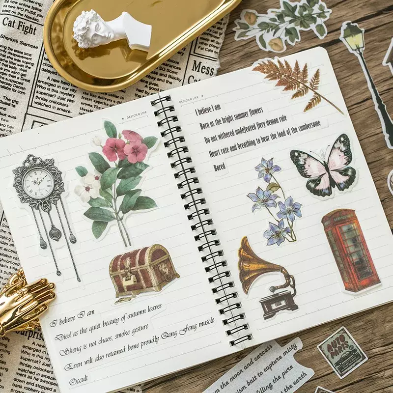 60 sztuk/paczka kwiaty naklejki do dekoracji DIY pamiętnik Album naklejki do planowania papiernicze naklejki szkolne