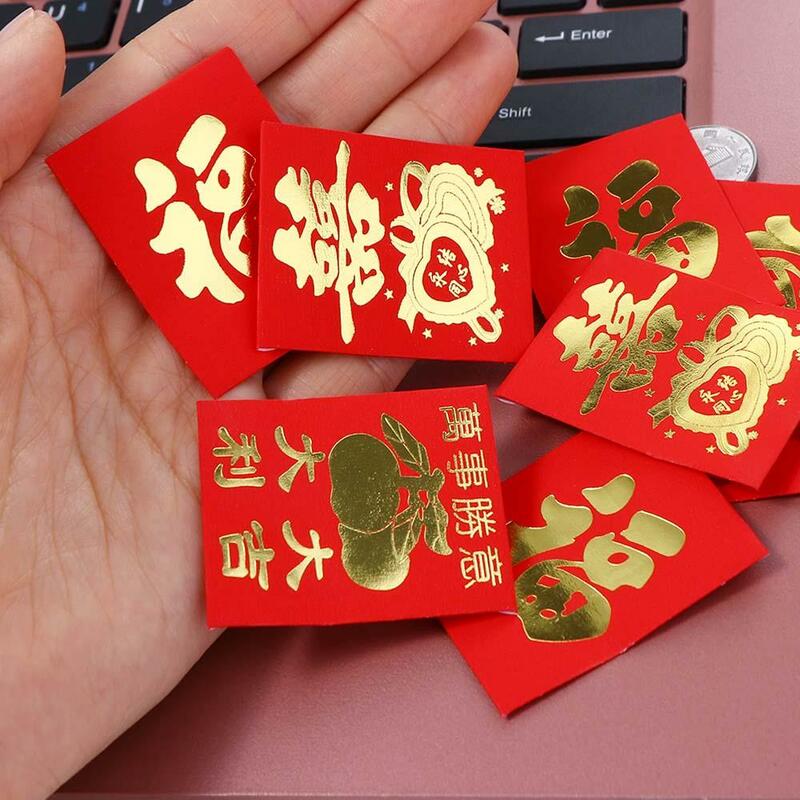 Małe wyszukane chińskie szczęśliwe pieniądze najlepsze życzenia błogosławieństwa kieszenie na wiosenny festiwal Mini monety kieszenie na pieniądze nowy rok czerwona koperta