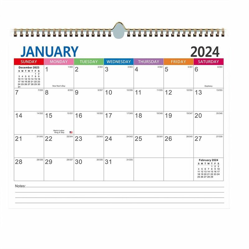 2024 duża ściana kalendarz biurkowy kalendarzowych zawiera coroczne miesięczne cotygodniowe terminarz do zrobienia z listą wiszących planów