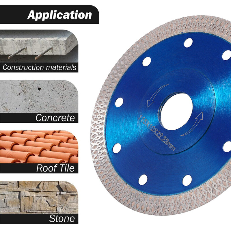 Cutting Saw Blade 115/125mm Diamond Saw Blade For Porcelain Tile Ceramic Dry/Wet Cutting Disc Saw Blade Angle Grinder Tools