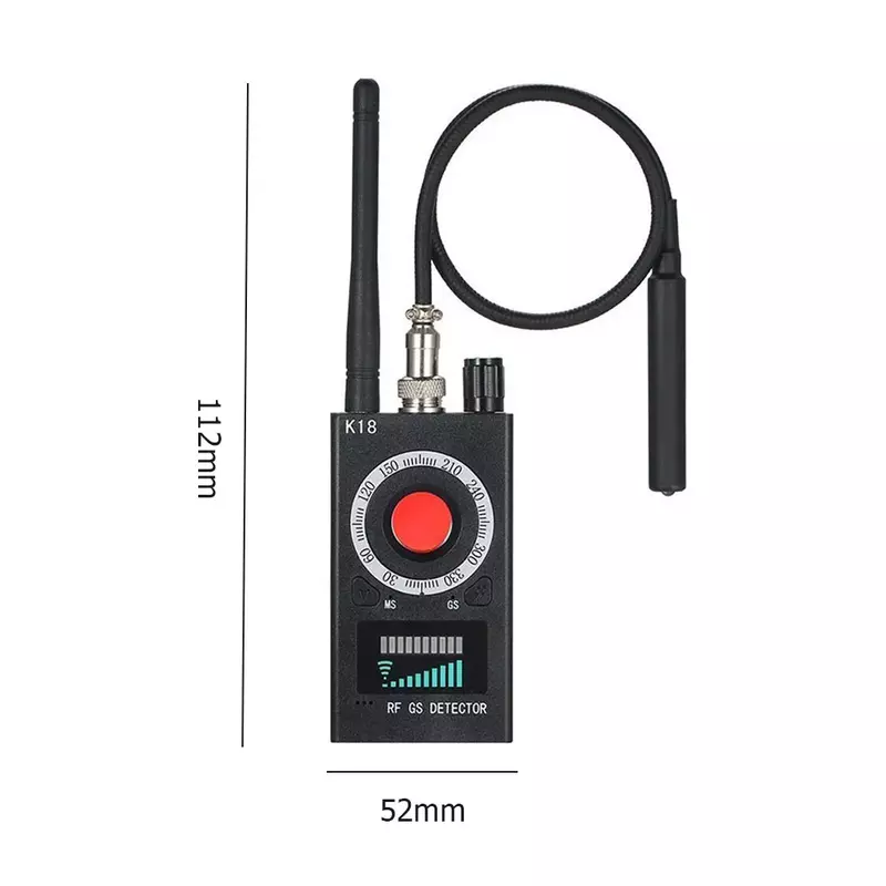 Беспроводная камера-детектор K18 1MHz-6.5GHz GSM, устройство обнаружения звуковых ошибок, GPS-сигнала, объектив, радиочастотный трекер, обнаружение, многофункциональная анти-камера