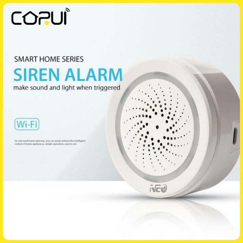 CoRui Wifi inteligentny System alarmowy dla domu antywłamaniowy Alarm bezpieczeństwa Tuya inteligentne życie kontrola aplikacji bezprzewodowy Alarm zdalnego sterowania grupowego