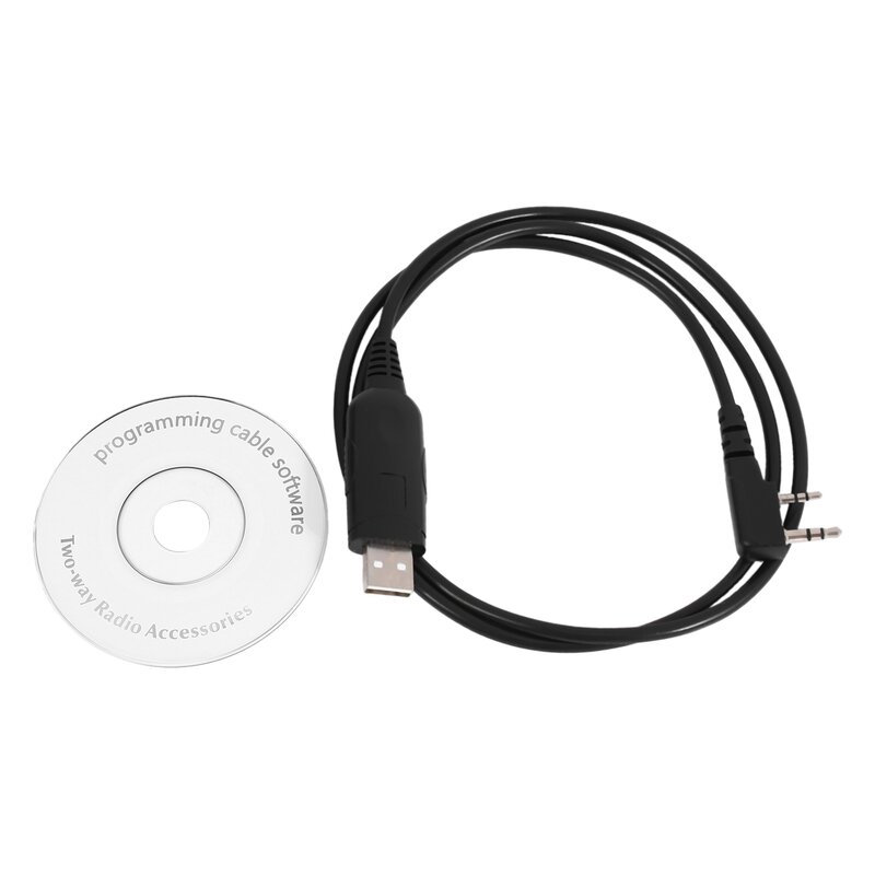Cabo de programação USB para baofeng uv-5r 888s, rádio kenwood, acessórios walkie talkie com cd drive