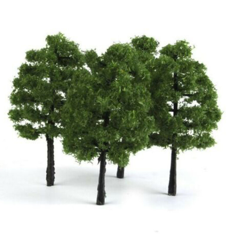 Modelo de árbol de plástico para Decoración de mesa de arena, 20 piezas, Micro paisaje muy simulado, tren a estrenar, DIY, 1:100