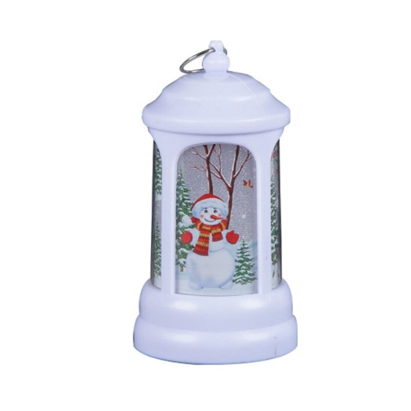 Lampu Angin Kecil Portabel Lampu Malam Natal yang Hangat untuk Kamar Tidur Anda Meja Pesta Unik Lentera Santa Claus Natal