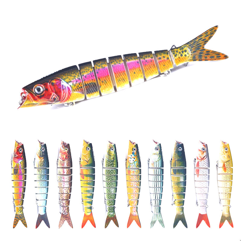 Jointed Swimbait Wobblers Articulated Fishing Lures Random Color 135mm/21g Fake Bait for Freshwater Saltwater Trout Perch