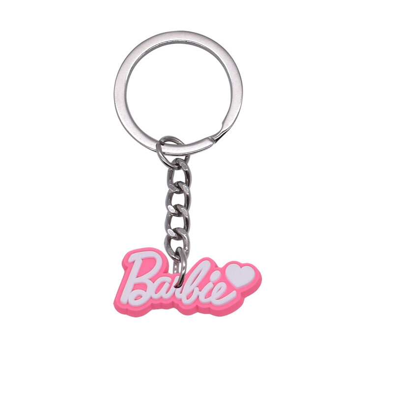 LLavero de Barbie de dibujos animados, colgante de mochila de Anime Kawaii rosa, accesorios de llavero de Metal, regalo decorativo para niñas, juguetes para niños, nuevo