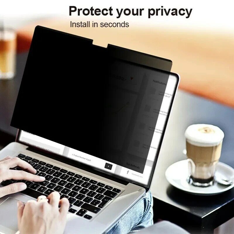ตัวป้องกันหน้าจอแม่เหล็กกันแอบมองสำหรับ MacBook Air ขนาด13 15.3นิ้ว M1 M2 Pro 14 16 2021 2023ฟิล์มกรองเพื่อความเป็นส่วนตัวป้องกันการสอดแนม/แสงสะท้อน