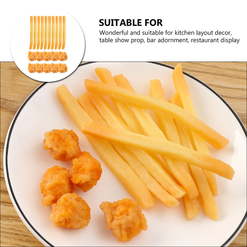 Artificial French Fries Simulation Fried Food Model Kids Shop Store Window Display