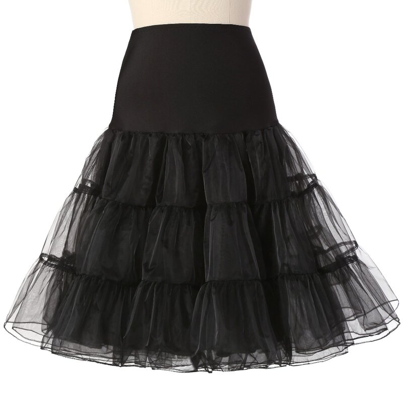 Neuer heißer Verkauf kurzer Petticoat für Hochzeit Vintage Cosplay Tüll Petticoat Krinoline Unterrock Rockabilly Swing Tutu Rock