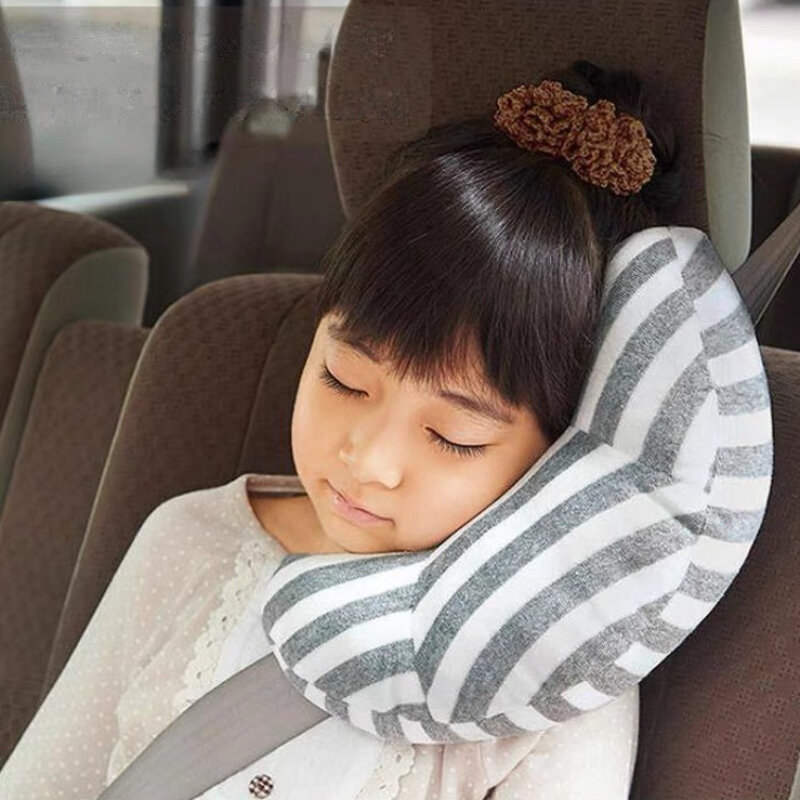 Zagłówek fotela samochodowego podpórka po głowę dzieci drzemka pasek na ramię podkładka osłona na szyję dla dzieci akcesoria do podróż samochodem dla dzieci