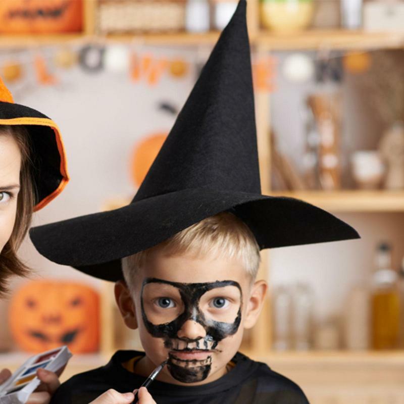 Schwarzer Hexen hut gruseliges Halloween-Dekor verdickt Oxford-Stoff Hexen hüte schwarzer Hut Indoor Outdoor Dekoration Kostüm zubehör