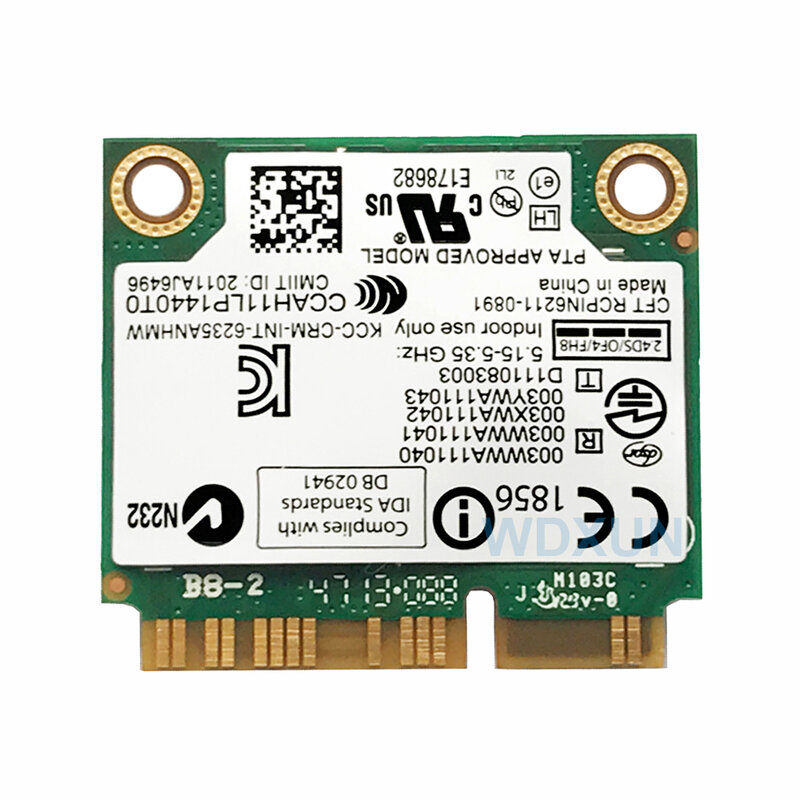 Kartu Intel Centrino Advanced-N 6235 6235ANHMW Wifi Bluetooth 4.0 setengah MINI PCI-E 6235AN 802.11 A/b/g/n 2.4G/5.0GHz 300M PCIE