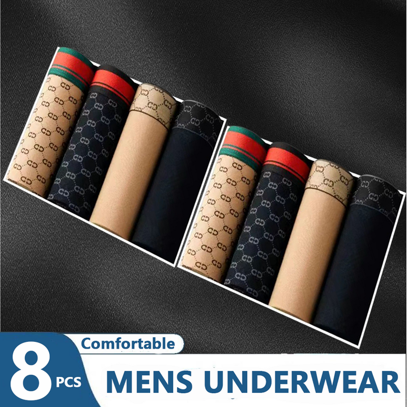 8 szt. Męskie majtki bawełniane bokserki męskie męskie męskie elastyczne bokserki oddychające męskie kalesony seksowne Plus rozmiar 5xl 6xl