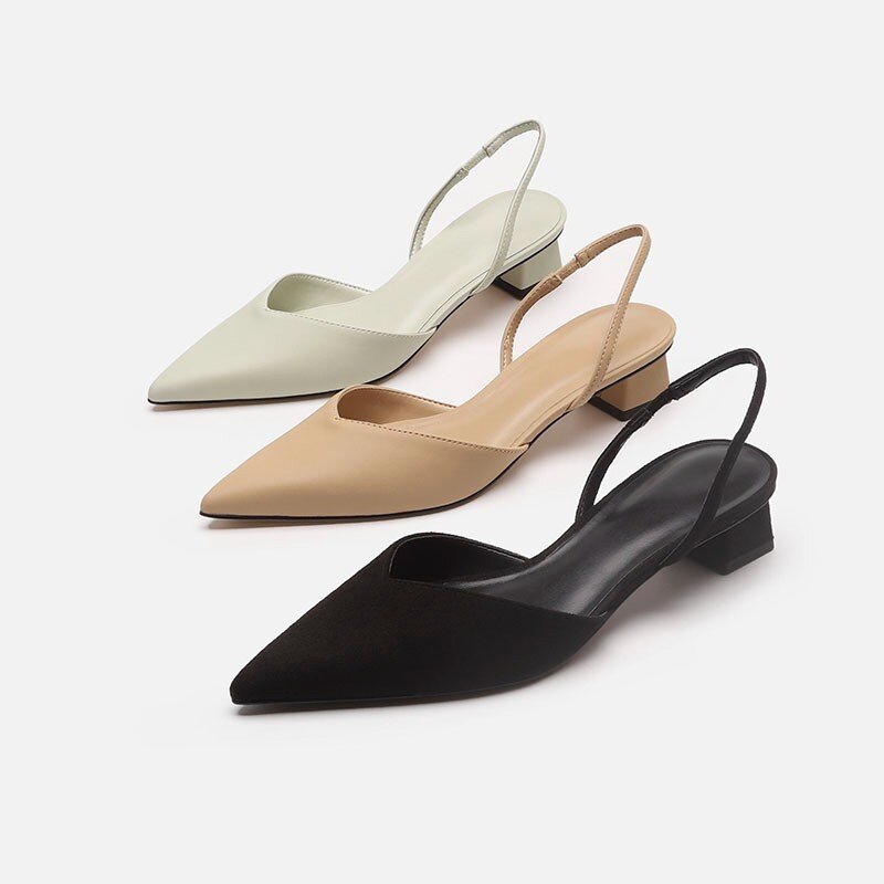 Women's Summer Solid Color Outerwear Fashion PU Women's Shoes 2024 High Quality Outerwear Pointed Toe Slip-on Casual Shoes