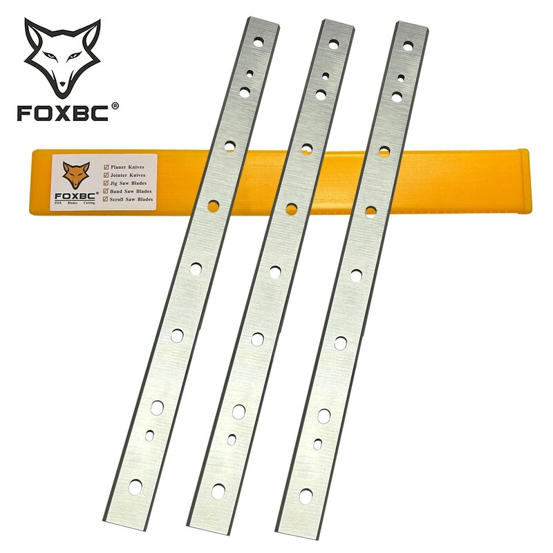 FOXBC 333 mm HSS Planer Knives Replacement for DeWalt DW735 DW735X, 13 inch Planer Blades DW7352 for Wood Cutting