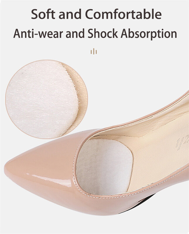 Almofadas do antepé de feltro para sapatos de tênis língua anti-usar meia palmilhas conforto absorver suor inserções internas adesivo auto-adesivo macio