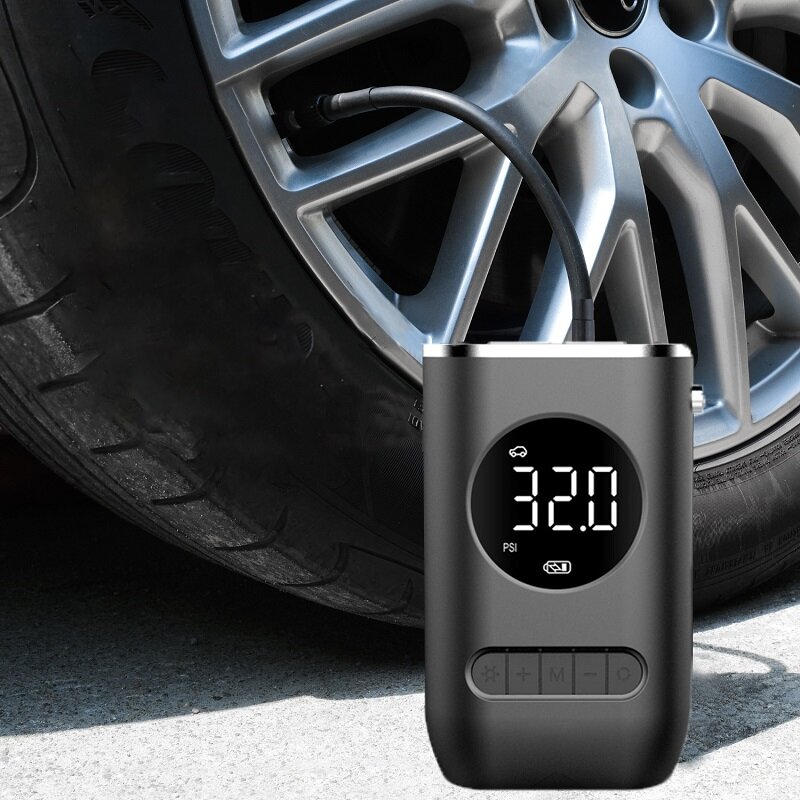 Mini Portable Car Electrical Air Pump Wireless Tire Inflatable Pump Inflator Air Compressor Pump for Car Motorcycle Bicycle Ball